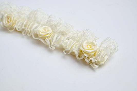 Wedding Garter Mini Lace (Ecru)