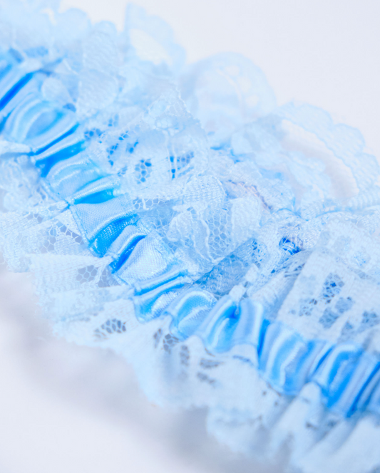 Wedding Garter Mini Lace (Blue)