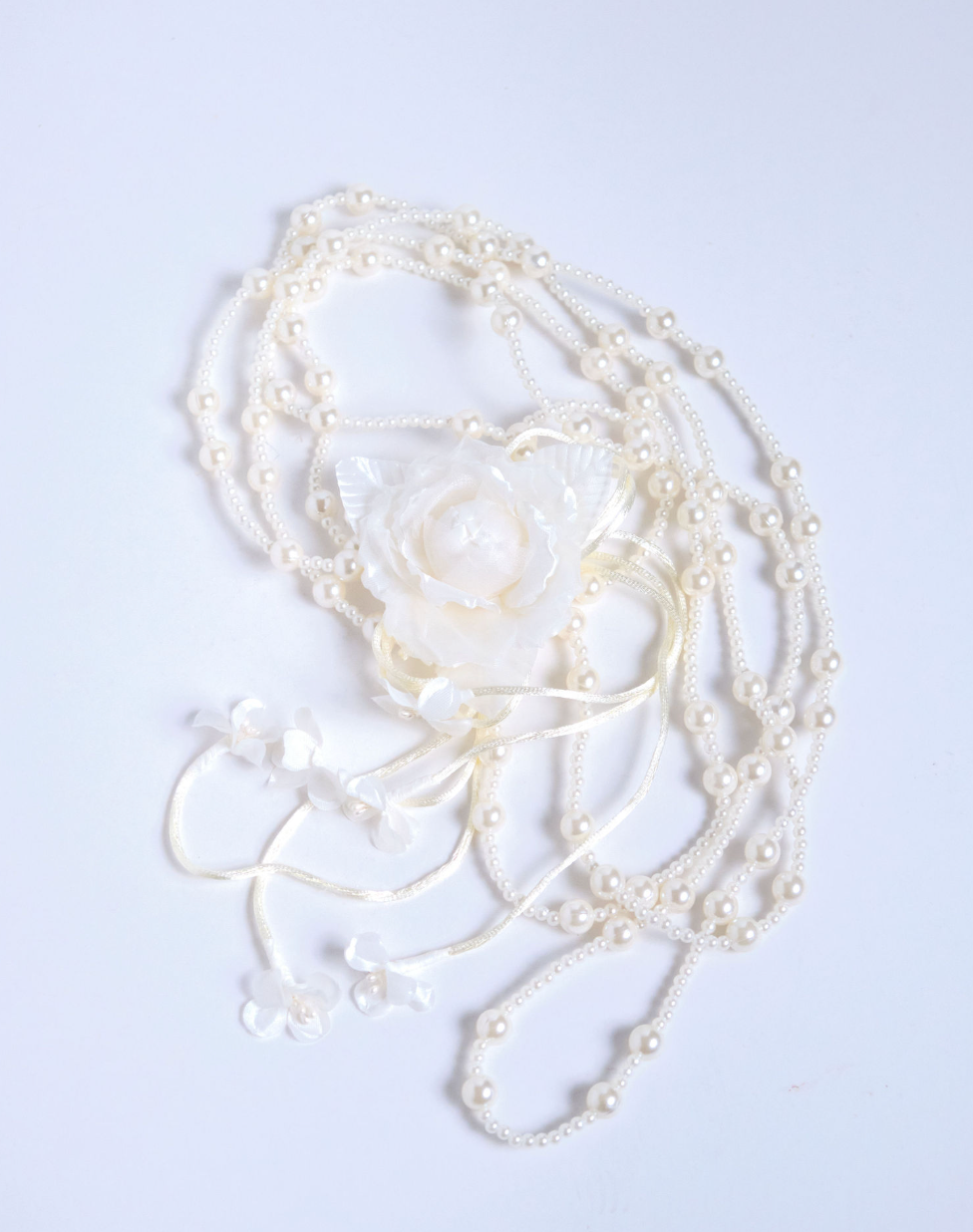 Cord Pearl Big Rose (Ecru)