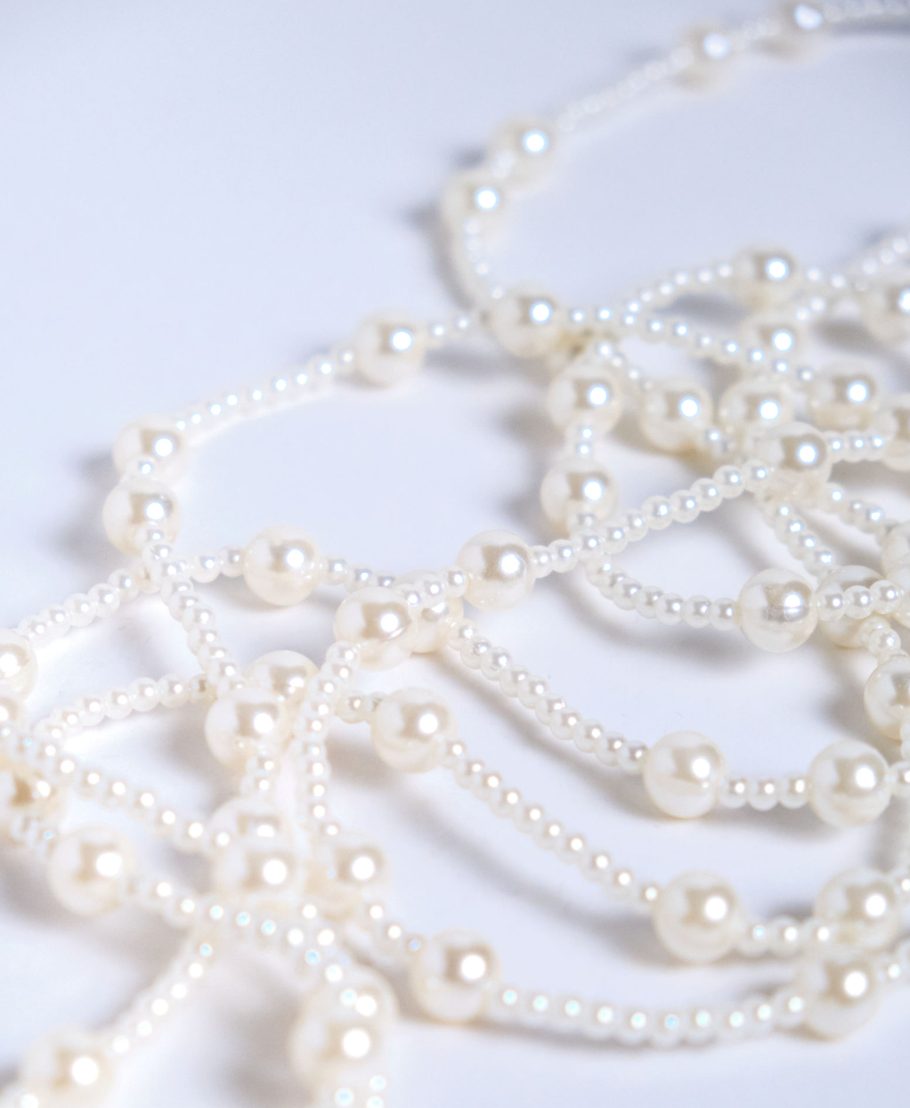 Cord Pearl Big Rose (Ecru)