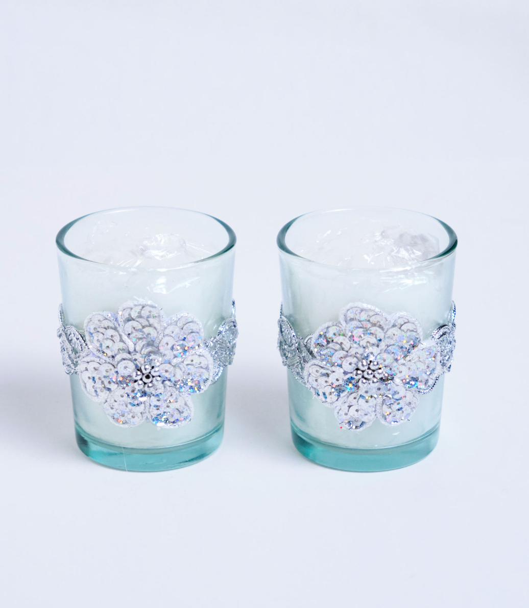Offertory Candle Set Design 02 (White/Silver)