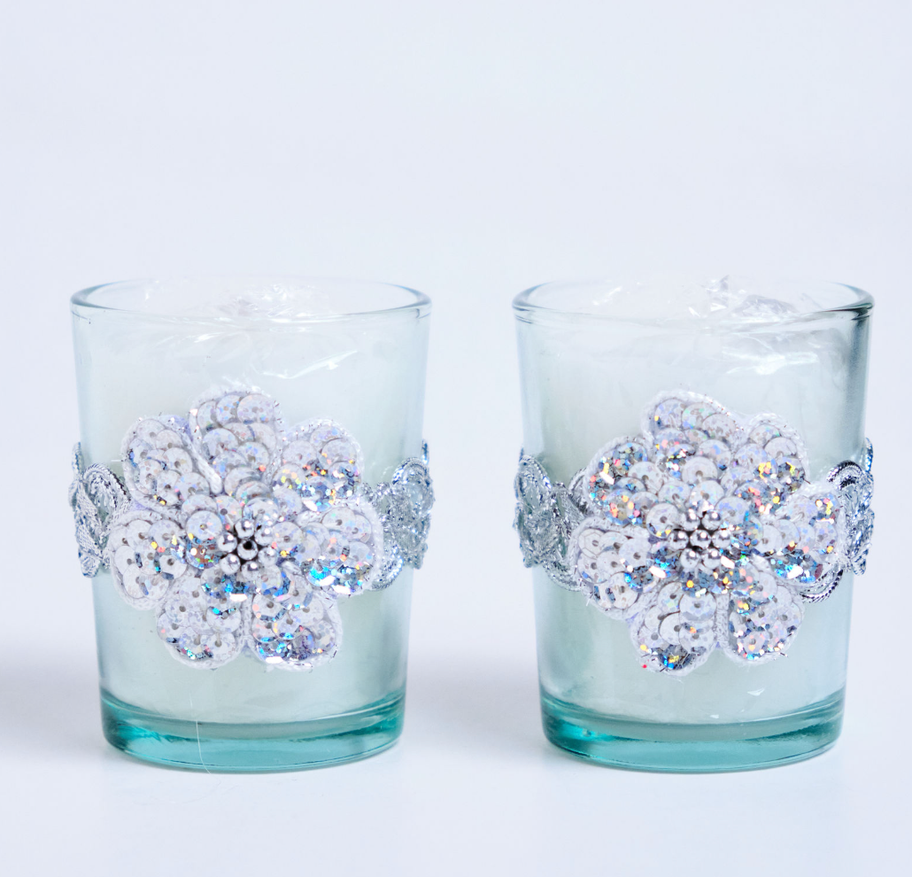 Offertory Candle Set Design 02 (White/Silver)