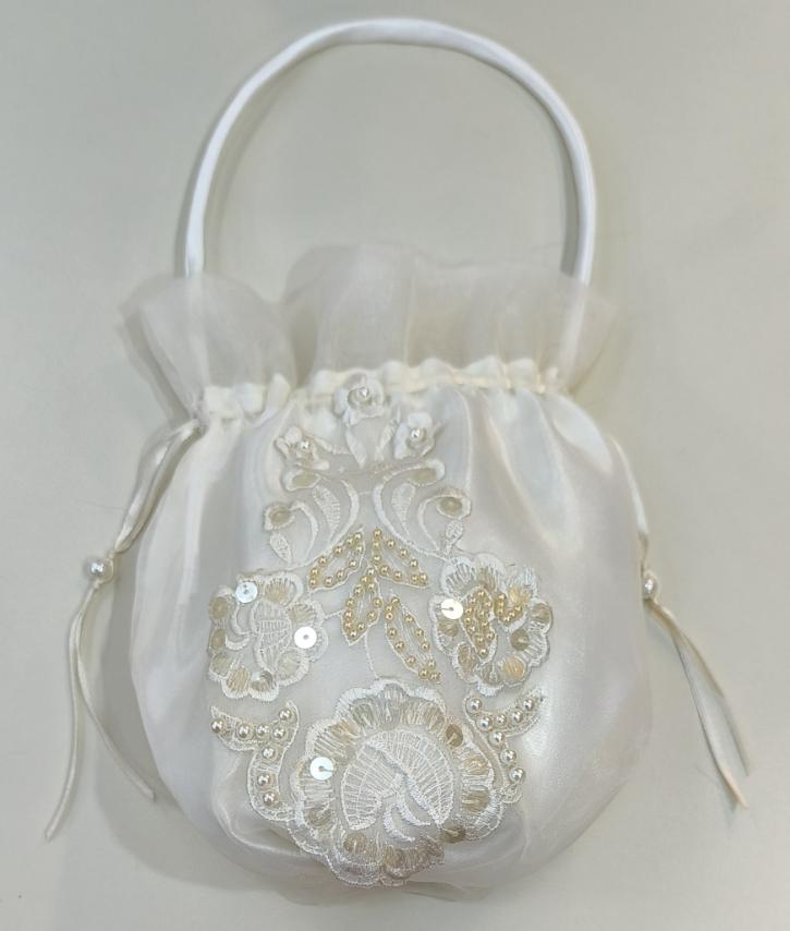 Bridal Pouch Ecru Design 04