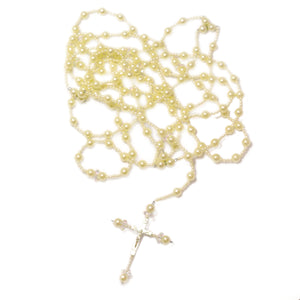 Cord Pearl Rosary Filipiniana (Ecru)