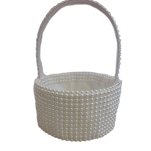 Flower Girl Basket Pearl (Ecru)