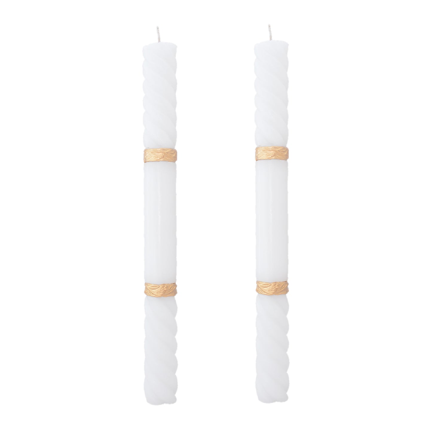 Secondary Candle Set Spiral Metallic Line (Gold)