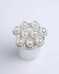 Hair Studs Beads Flower with Pearl 10's