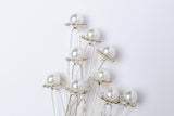 Hair Studs Beads Flower with Pearl 10's