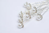 Hair Studs Beads Flower with Pearl 10's