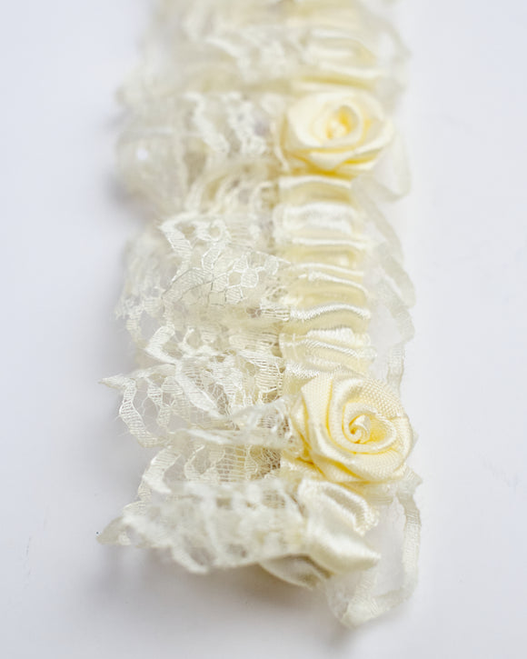 Wedding Garter Mini Lace (Ecru)