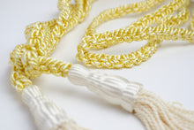 Load image into Gallery viewer, Cord Braided, Big Tassle with Metallic Accent Ecru Gold
