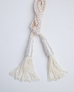 Cord Braided Big Tassle (White)