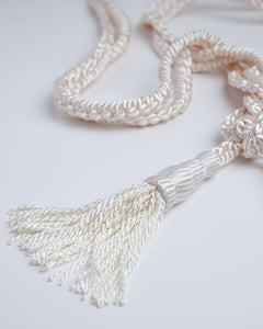 Cord Braided Big Tassle (White)