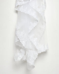 Bridal Veil CH Embroided 3yrds (White)