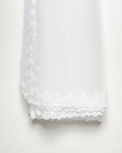 Bridal Veil CH Embroided 3yrds (White)