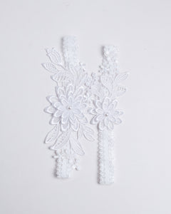 White Floral Lace Garter