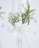 Toasting Glasses with Flower Set