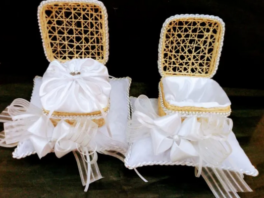 Pillow Set Native for Rings And Arrhae  (White/Silver)