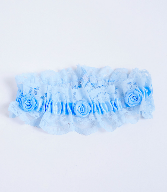 Wedding Garter Mini Lace (Blue)