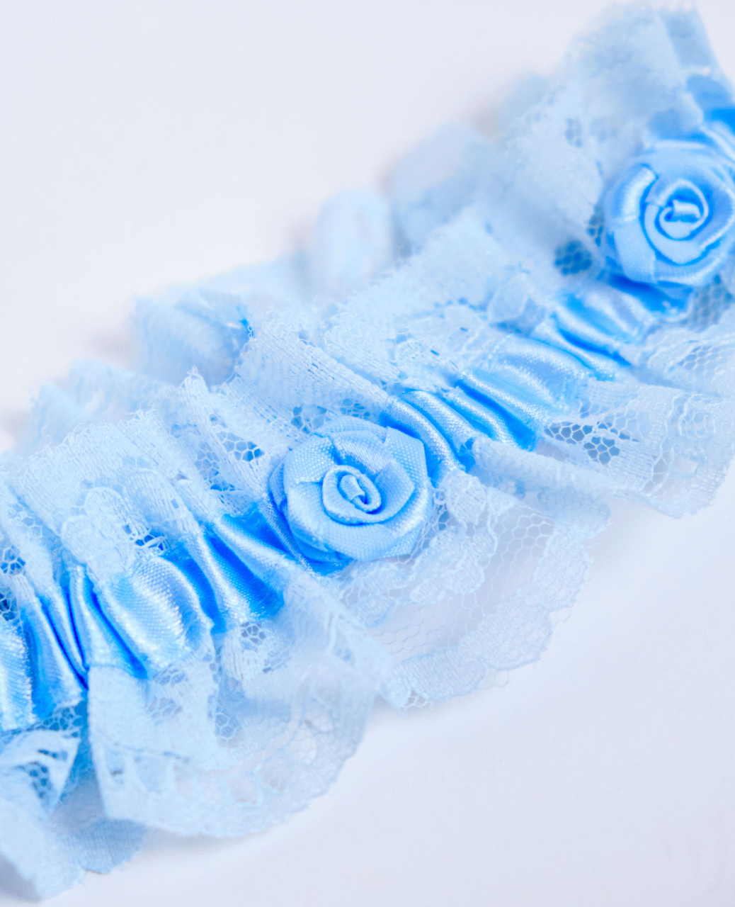 Wedding Garter Mini Lace (Blue)
