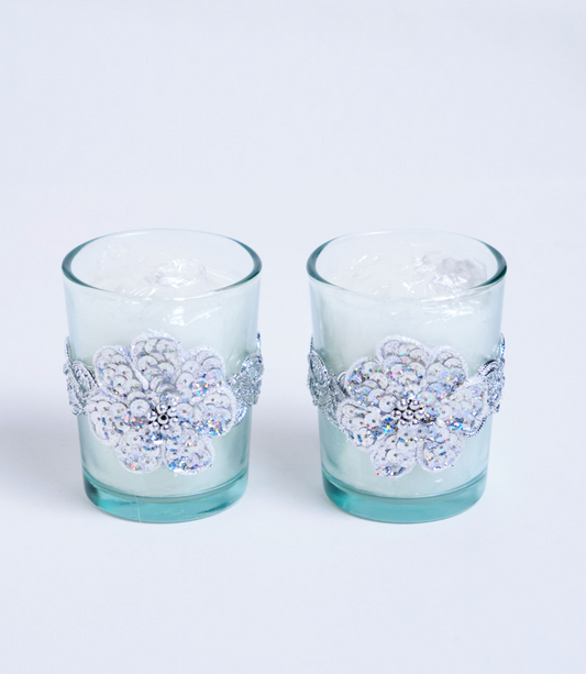 Offertory Candle Set Design 02 (White/Silver)