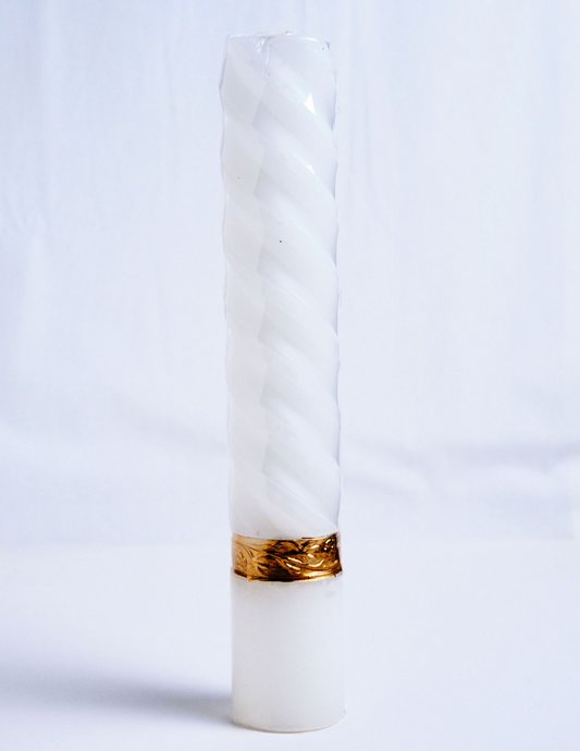 Unity Candle Spiral Metallic Line (Gold)