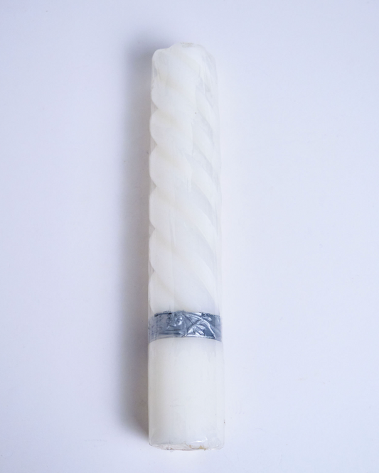Unity Candle Spiral Metallic Line (Silver)