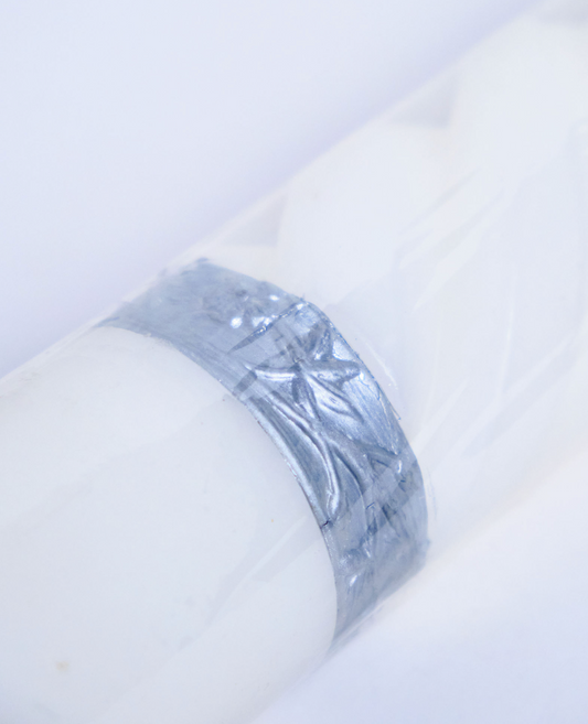 Unity Candle Spiral Metallic Line (Silver)
