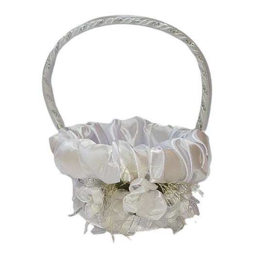 Flower Girl Basket Princess (White)