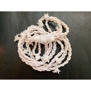 Cord Braided with Flowers Cream/Ecru