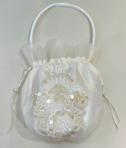 Bridal Pouch Ecru Design 04