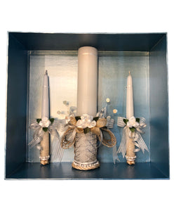 Unity Candle Set Native (white/silver)