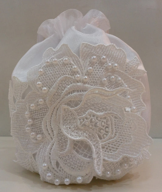 Bridal Pouch White Design 01
