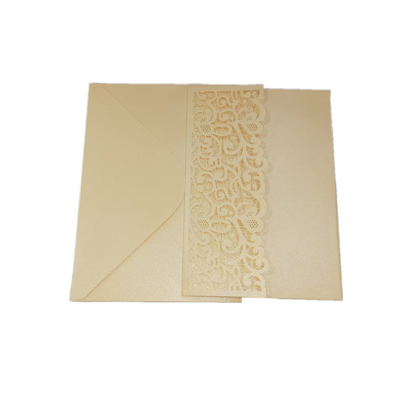 Wedding Blank Invitation LaserCut Swirl Holder 20's