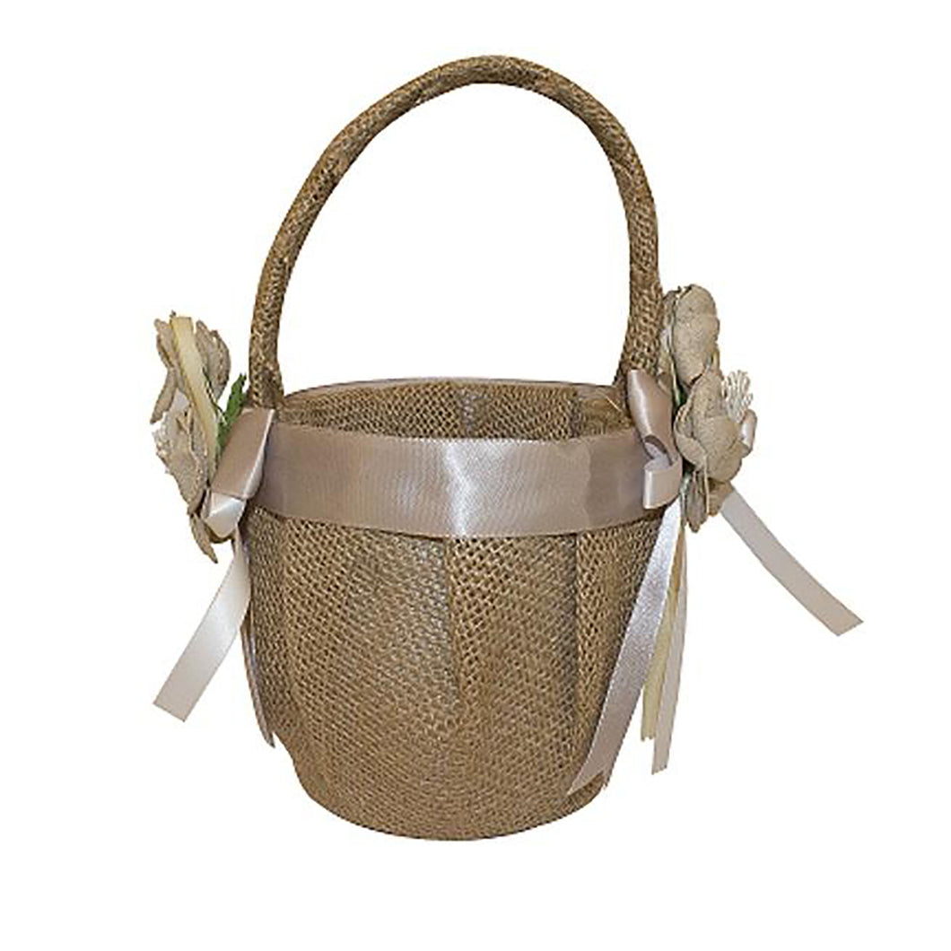 Flower Girl Basket Rustic Design