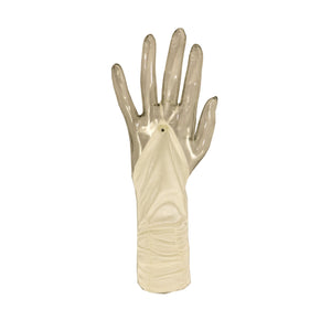Gloves S Spandex Fingerless with Design Plain 1 (Ecru)