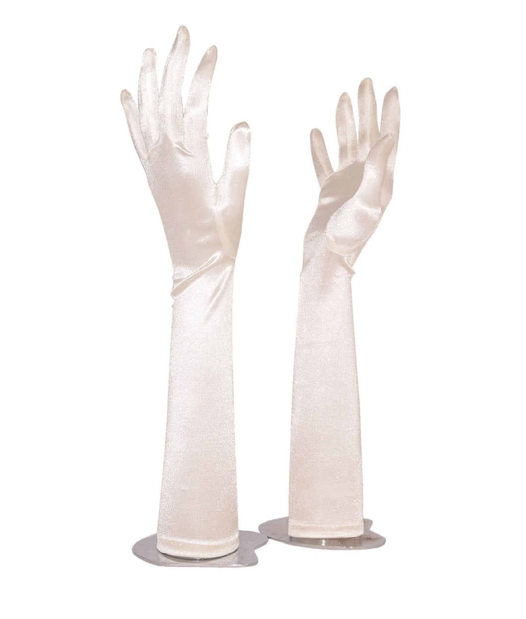 Gloves L Spandex with Fingers Plain (Ecru)