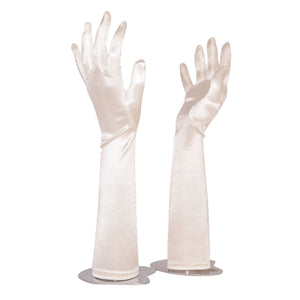 Gloves M Spandex with Fingers Plain (Ecru)