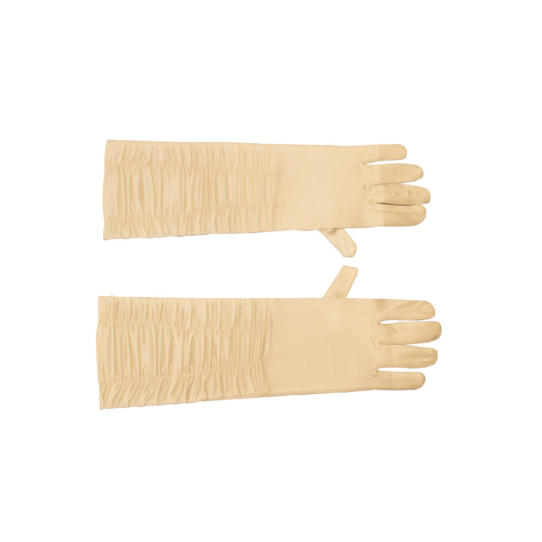 Gloves M Spandex with Finger Design Plain 1 (Ecru)