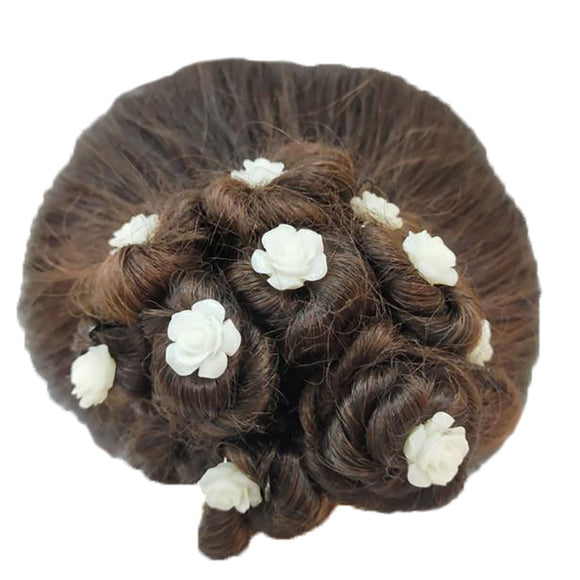 Hair Studs White flower