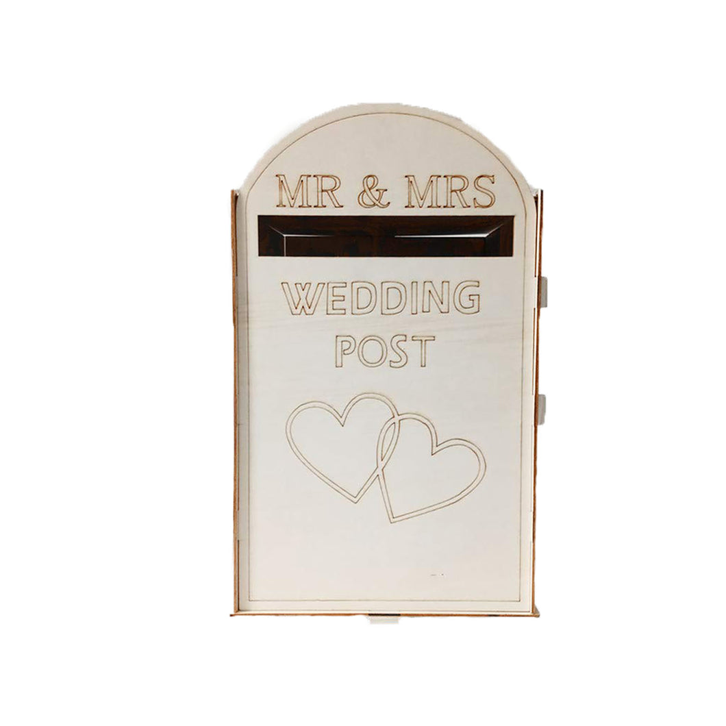 Money Box Wooden Mr & Mrs Wedding Post