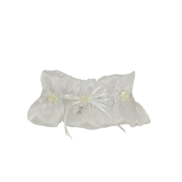 Wedding Garter Organza (White)