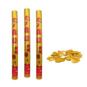 Wedding Poppers with Switch Petals Gold 100cm Set of 3