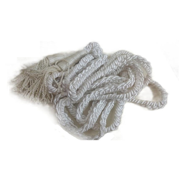 Cord Braided Big Tassle  Plain Ecru